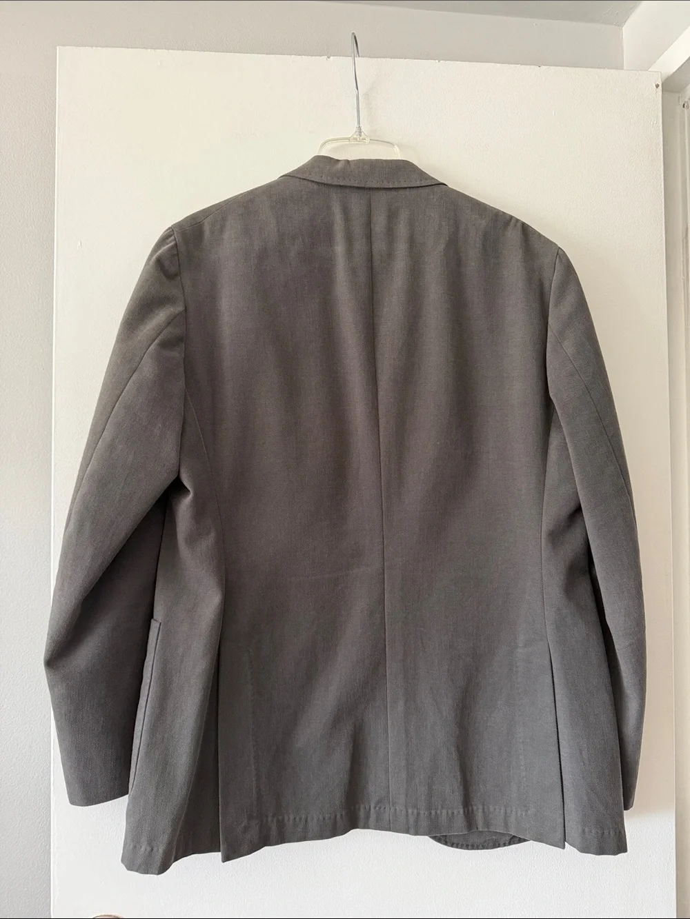 Spier & Mackay Tessuti di Sondrio Grey Cotton Twill Blazer Sport Coat Jacket 42